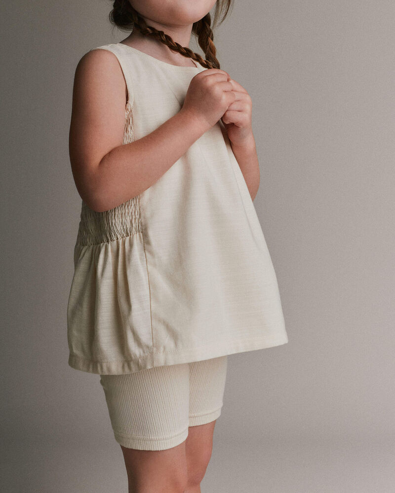 Toddler Girl Brooklyn Bike Shorts - Cream, image 6 of 10 slides