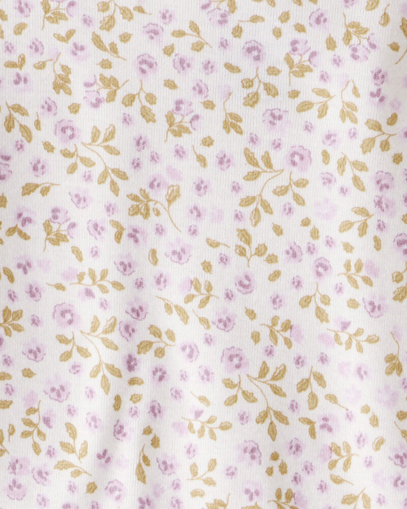 Toddler Girl Organic Cotton  Pyjamas in Enchanted Floral Print, image 3 of 4 slides