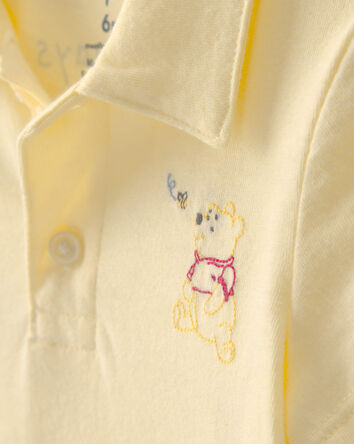 Baby Boy Disney&copy; Winnie the Pooh Embroidered Polo Bodysuit with Back Art - Yellow, 
