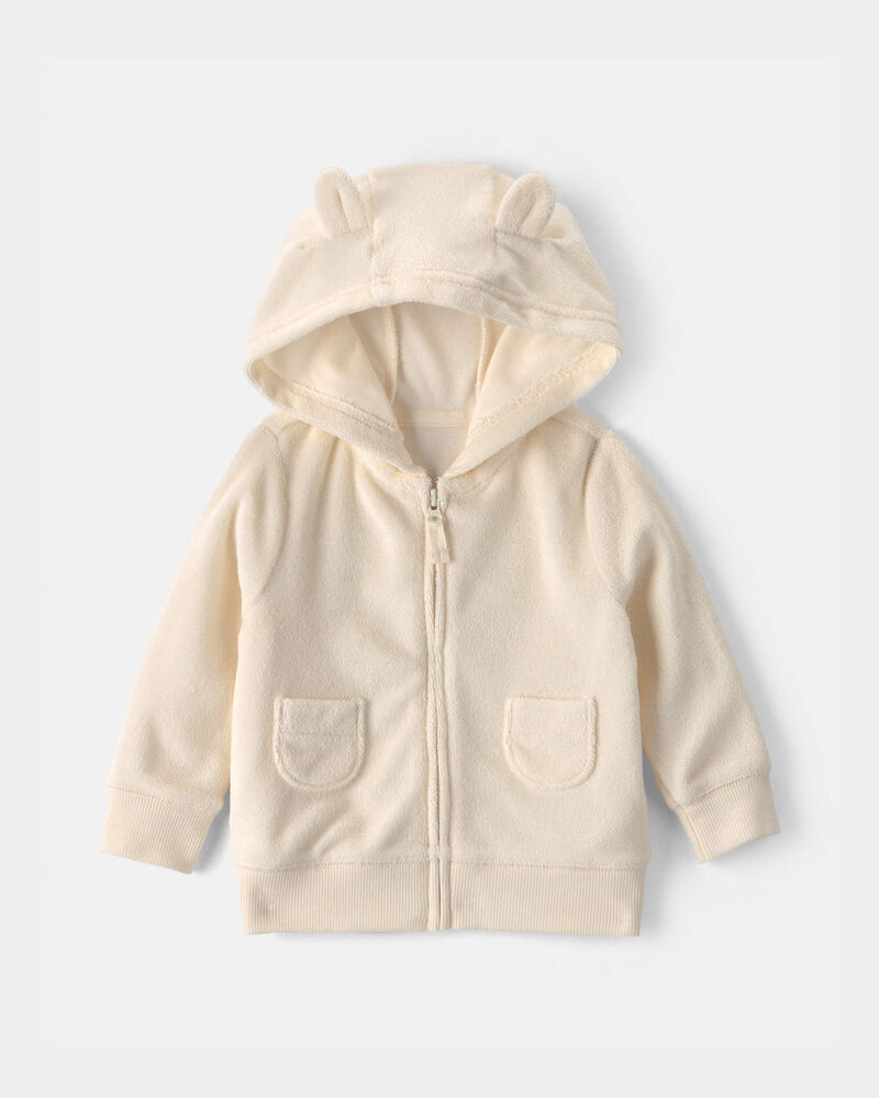 Baby 3-Piece Sheep Terry Short-Sleeve Layering Set - Ivory, image 2 of 6 slides