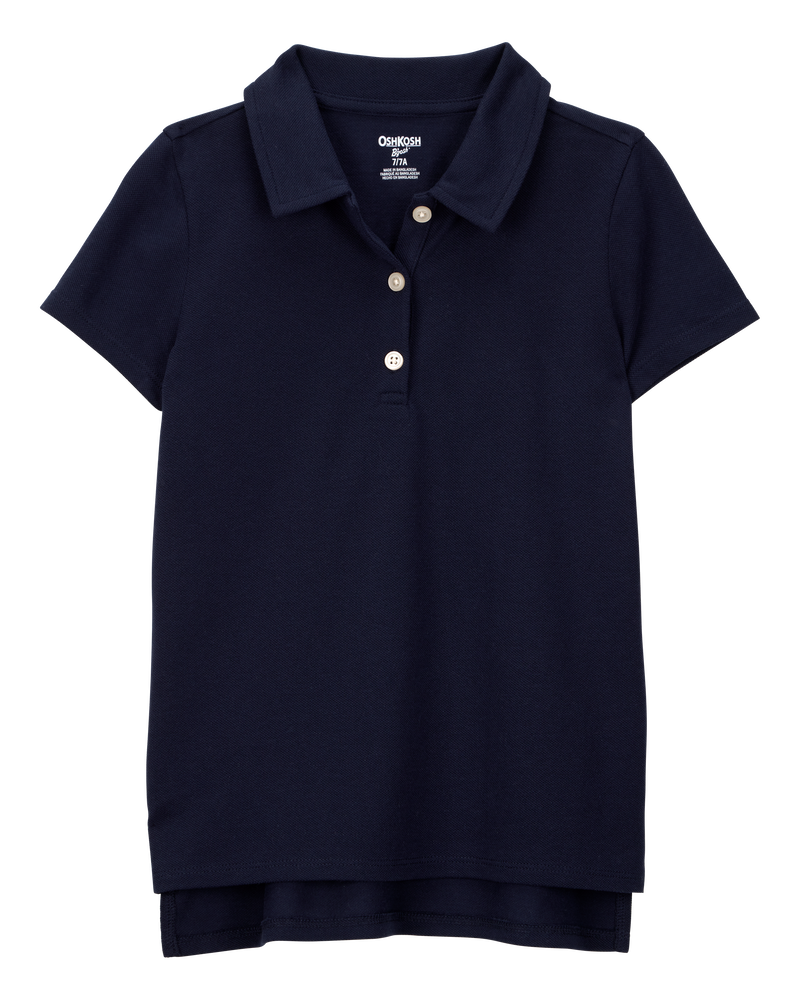 Kid Pique Uniform Polo Shirt - Navy, image 1 of 3 slides