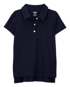 Kid Pique Uniform Polo Shirt - Navy, image 1 of 3 slides
