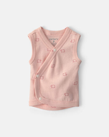 Baby Girl Sheep Side-Snap Tank - Pink, 