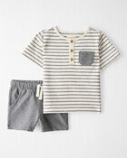 Toddler 2-Piece Shorts Set Made With Organic Cotton, image 1 of 5 slides