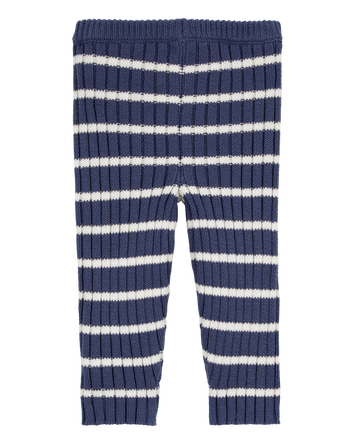 Bébé Pantalon en tricot avec chandail côtelé rayé, 