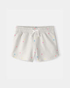 Filles - Short en jersey bouclette, c&oelig;urs - Gris, image 1 sur 3 diapositives