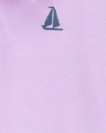 2-Piece Jersey Polo Shirt & Sailboat Shorts Set, 