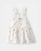 Toddler Girl Strawberry Skirtall - White, image 2 of 4 slides