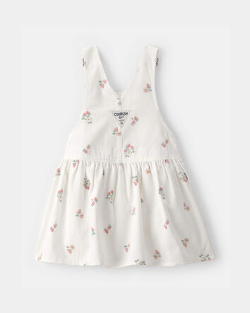 Toddler Girl Strawberry Skirtall - White, 