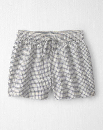 Toddler Boy 2-Piece Organic Cotton Seersucker Gauze Top & Short  Set, 