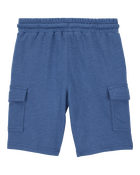 Kid Solid Woven Shorts - Blue, image 2 of 5 slides