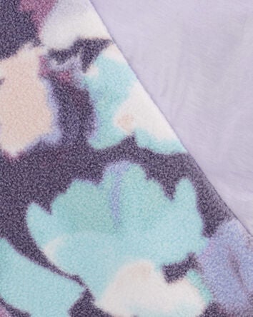 Kid Floral Fleece Pullover - Purple, 