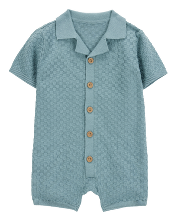 Baby Button-Front Sweater Romper, 