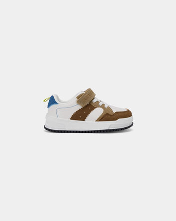 Toddler Boy Casual Sneaker - White/Tan, 