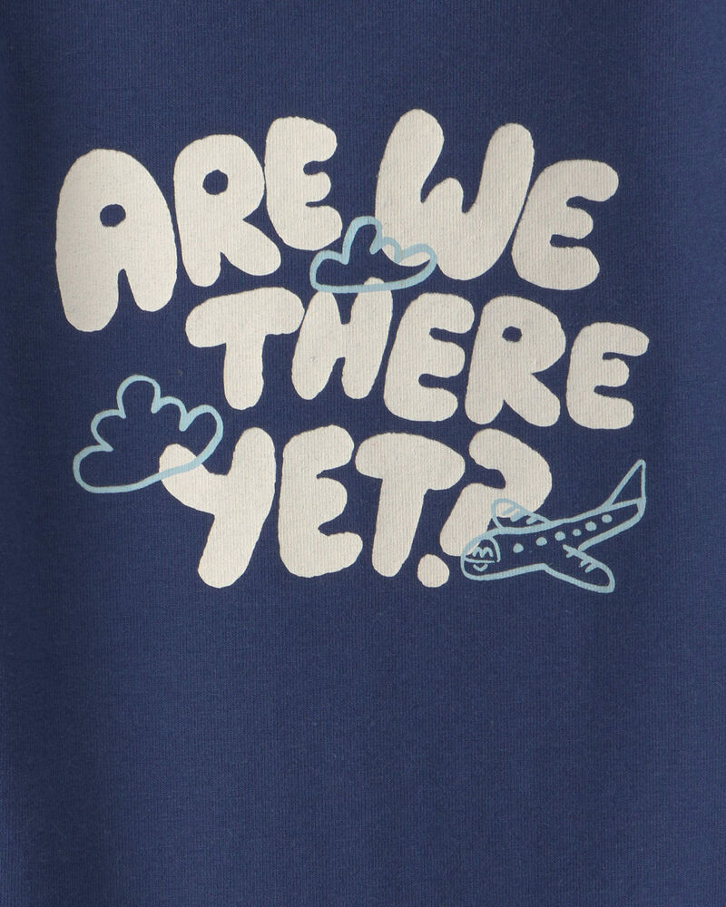 Baby Boy 'Are We There Yet?' Long-Sleeve Graphic Bodysuit - Navy Blue, image 2 of 3 slides