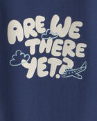 Baby Boy 'Are We There Yet?' Long-Sleeve Graphic Bodysuit - Navy Blue, image 2 of 3 slides