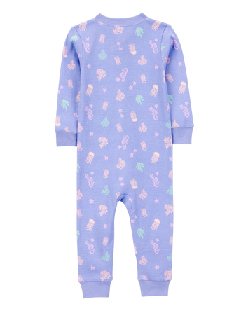 Toddler 1-Piece Jellyfish 100% Snug Fit Cotton Footless Pyjamas, 