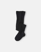 Baby Girl Ribbed Tights - Black, image 1 of 2 slides