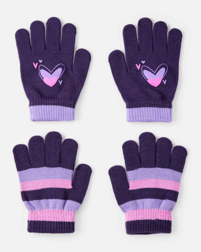 Girls KOMBI 2-Pack Knit Gloves, image 1 of 1 slides