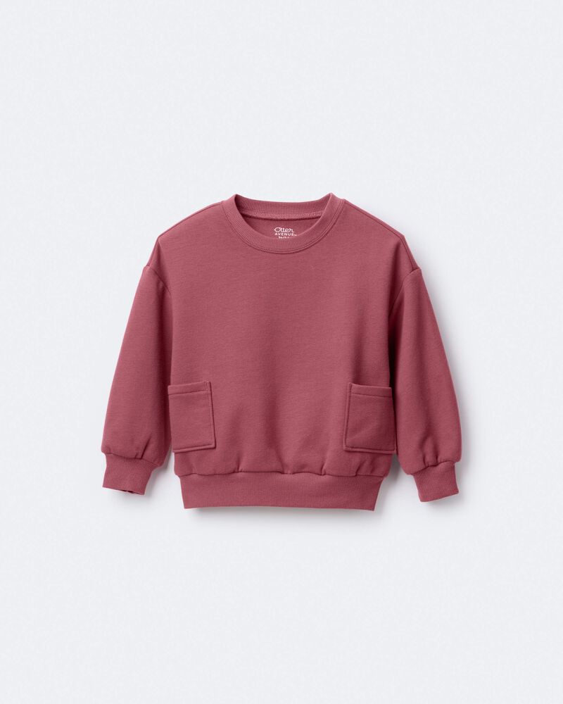 Toddler Otter Sweatshirt™ with Pockets - Burgundy, image 5 of 6 slides