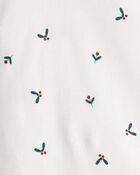 Baby Girl 3-Piece DayDream Fleece Floral Long-Sleeve Bodysuit & Pant Set - Red, image 4 of 5 slides