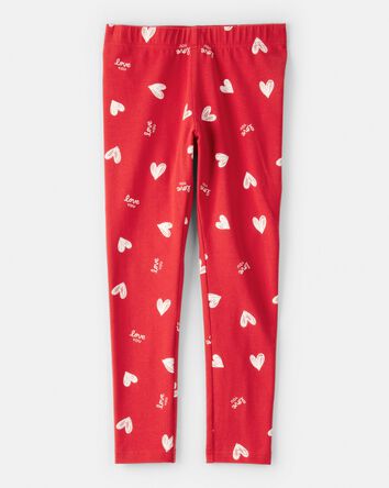 Filles - Legging extensible &agrave; motif c&oelig;ur, 