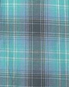 Boys Plaid Long-Sleeve Hooded Button-Down Shirt, image 2 of 3 slides