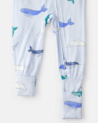 Baby Whale PurelySoft Snug Fit 1-Piece Pyjama - Blue, image 5 of 9 slides