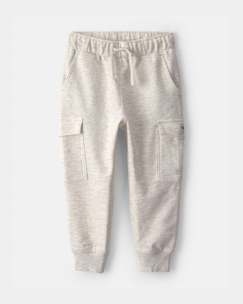 Toddler Boy French Terry Cargo Knit Joggers - Grey, image 1 of 5 slides