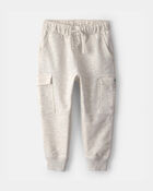 Toddler Boy French Terry Cargo Knit Joggers - Grey, image 1 of 5 slides