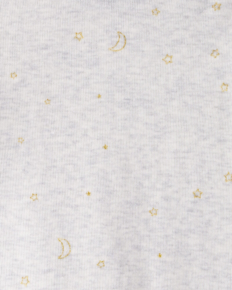 Baby Girl 4-Pack Unicorn Heart Print;Star Print Long-Sleeve Multipack Bodysuits - Navy Blue/White, image 3 of 6 slides