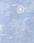 Boys Tropical Scene Pocket Tee - Blue, image 3 of 4 slides