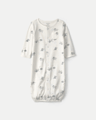 B&eacute;b&eacute; - Robe de nuit convertible en 100&nbsp;% coton &agrave; motif &eacute;l&eacute;phant &ndash; Cr&egrave;me, image 2 sur 4 diapositives