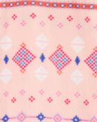 Baby 1-Piece Fleece Pink Fair Isle Sleeper, image 2 of 4 slides
