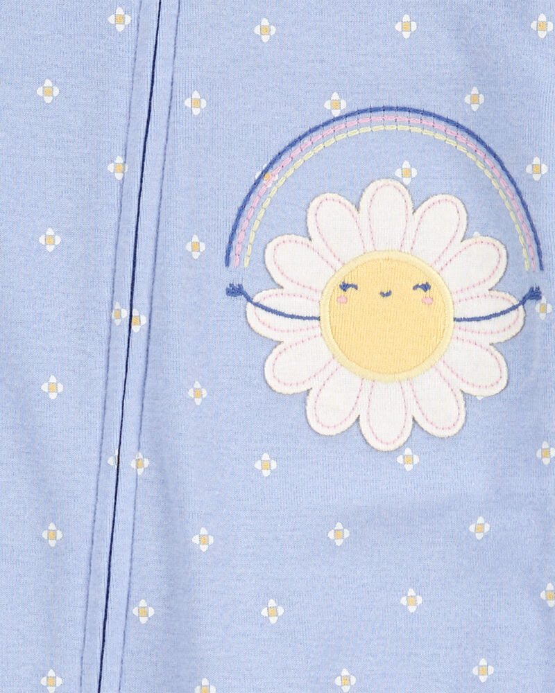 Toddler 1-Piece Daisy 100% Snug Fit Cotton Footless Pyjamas, image 2 of 4 slides