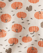 Baby 2-Piece Organic Cotton Set in Harvest Pumpkins Print, image 4 of 6 slides