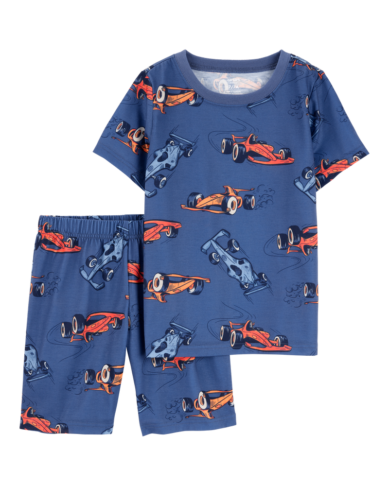 Garçons - Pyjama 2 pièces décontracté à voiture de course, image 1 sur 3 diapositives