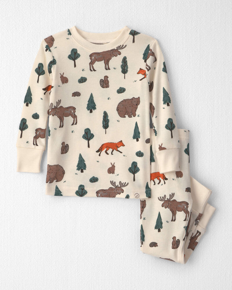 B&eacute;b&eacute; - Pyjamas 2 pi&egrave;ces en coton biologique &agrave; motif Animaux de la for&ecirc;t, image 1 sur 3 diapositives