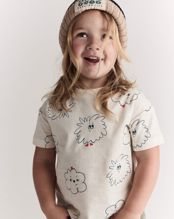 Toddler Squish Short-Sleeve Relaxed Graphic Tee - Cream, 