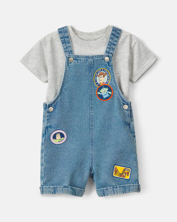 Toddler 2-Piece Pixar&copy; Toy Story Denim Overall Set - Medium Wash, 