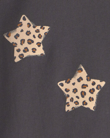 Toddler Girl Leopard Star Long-Sleeve Graphic Tee - Black, 