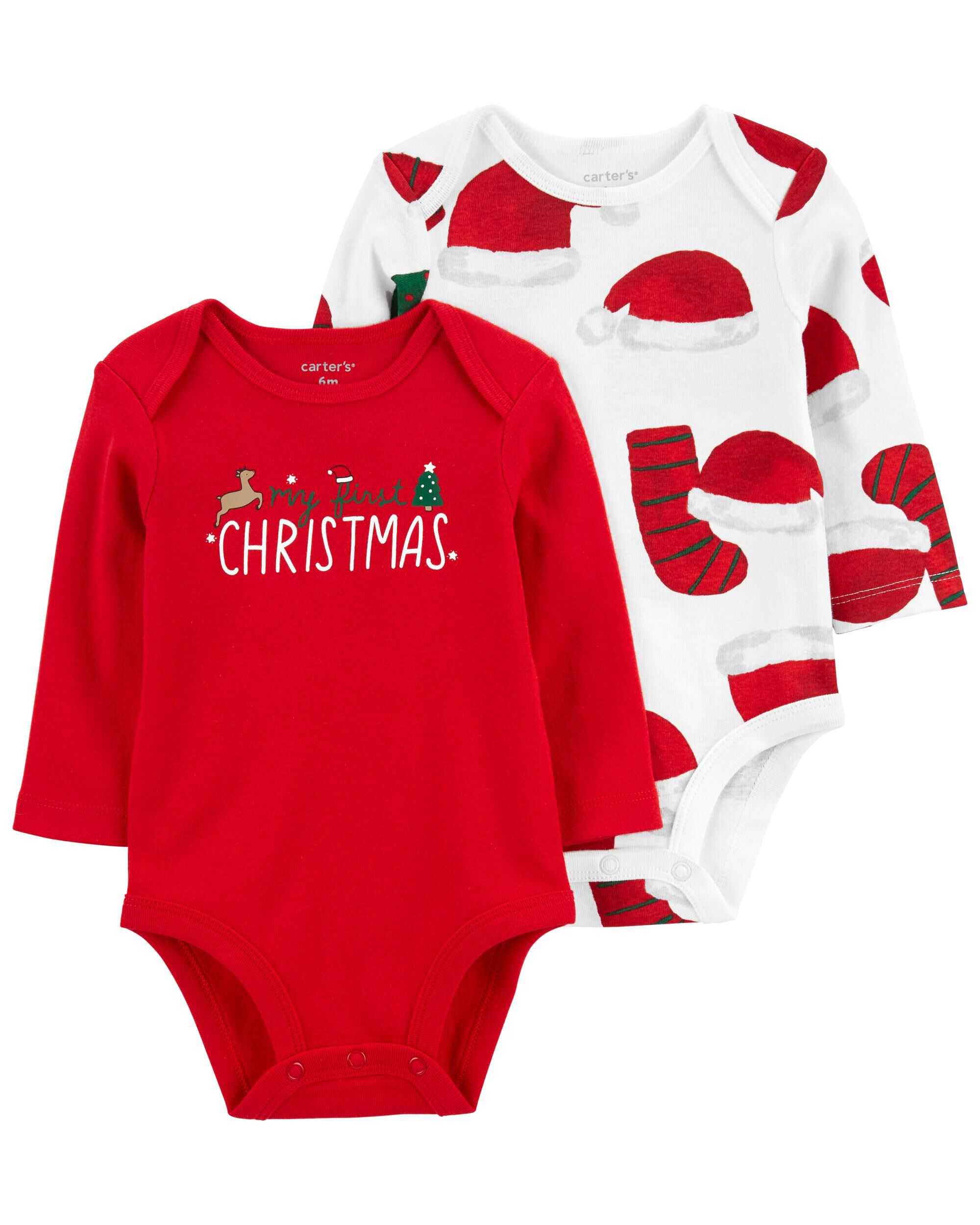 2 Pack Christmas Bodysuits