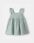 Baby Girl Ruffle-Sleeve Dress - Green, image 1 of 5 slides