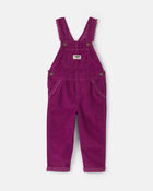 Toddler Girl Corduroy Overalls - Purple, image 1 of 4 slides