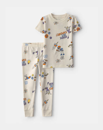 Baby 2-Piece Blippi Short-Sleeve 2-Piece Pyjama Set - Cream, 