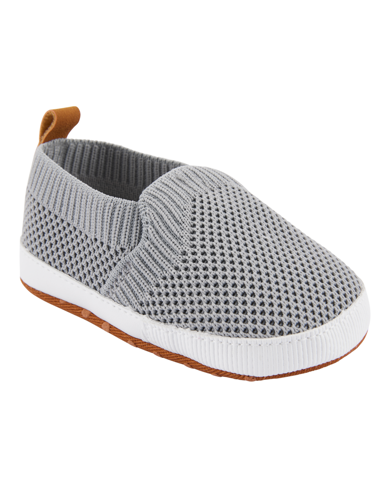 Bébé Chaussures à enfiler en maille souple - Gris, image 1 sur 7 diapositives