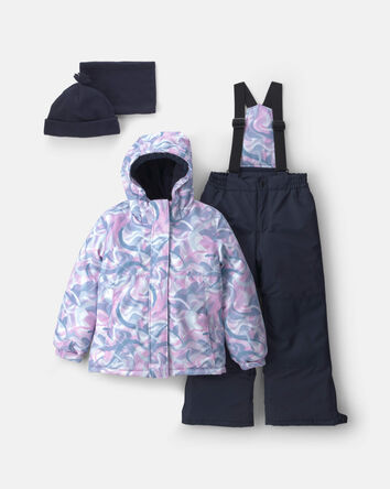 Filles - Habit de neige 2 pi&egrave;ces avec poche de poitrine - Lavande, 