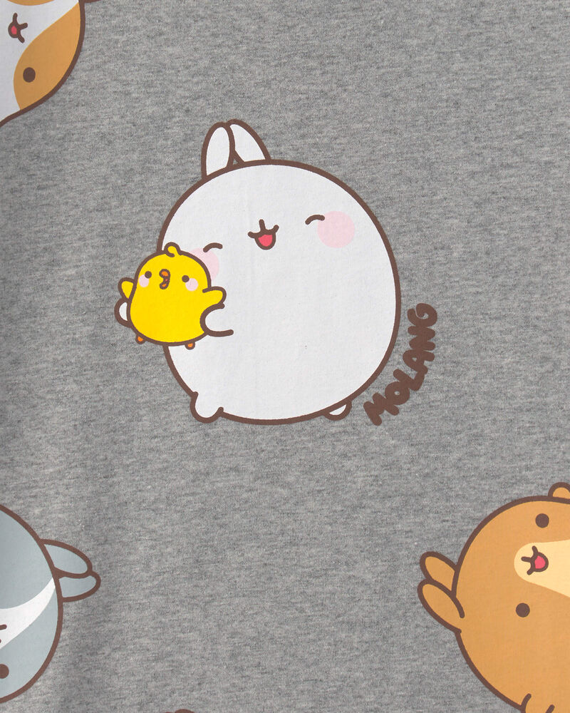 Girls Molang Graphic Tee - Grey, image 2 of 2 slides