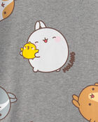 Girls Molang Graphic Tee - Grey, image 2 of 2 slides