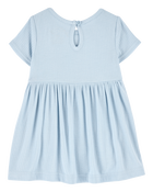 Bébé fille - Robe cache-couche PurelySoft de couleur unie - Bleu, image 3 sur 7 diapositives